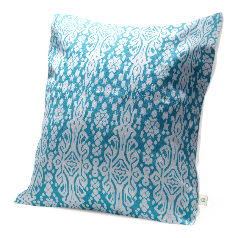 Aqua | Handmade linen cushion 45x45