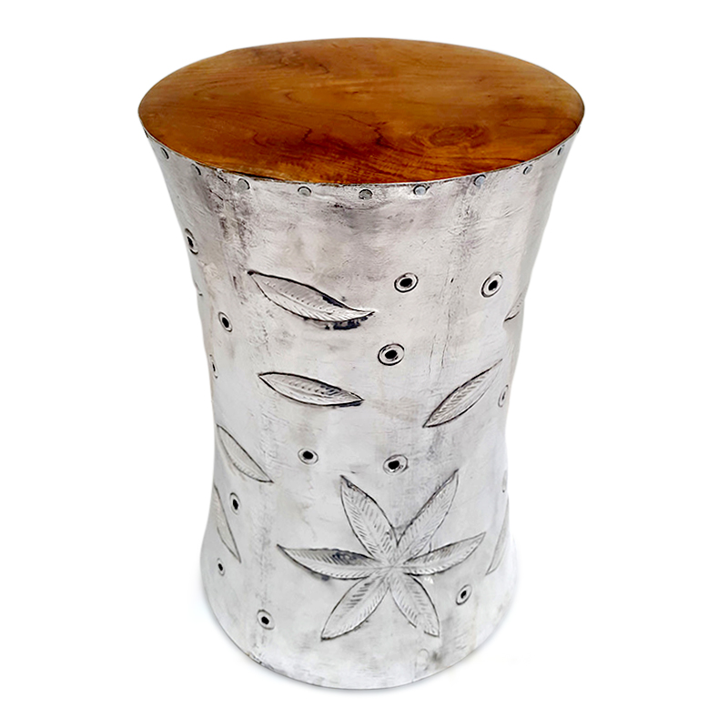 Azur | Teak and aluminium stool