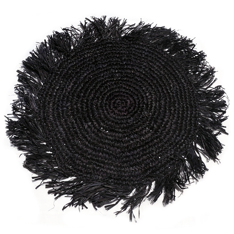 Dahlia | Black Raffia Placemat