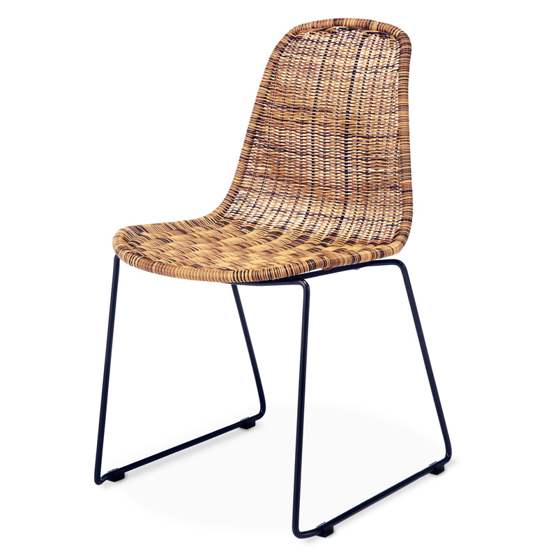Herbal | Rattan & iron dining chair