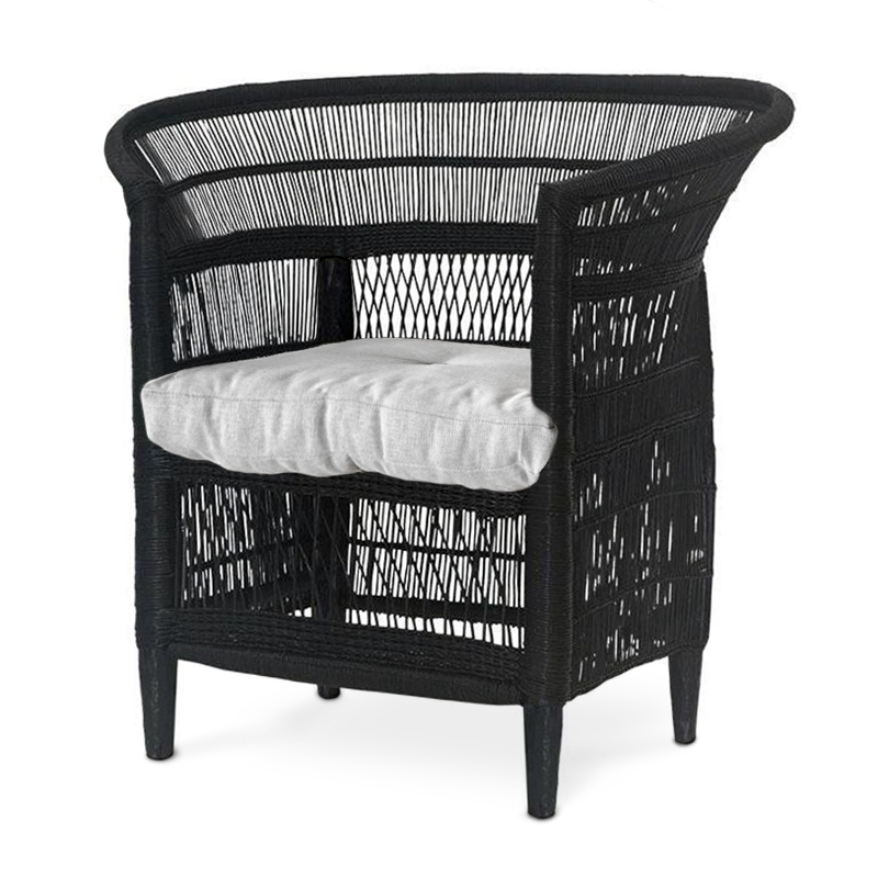 Malawi | Black Rattan Lounger