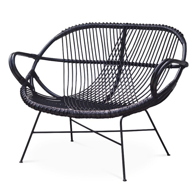 Mandala | Rattan & iron lounger