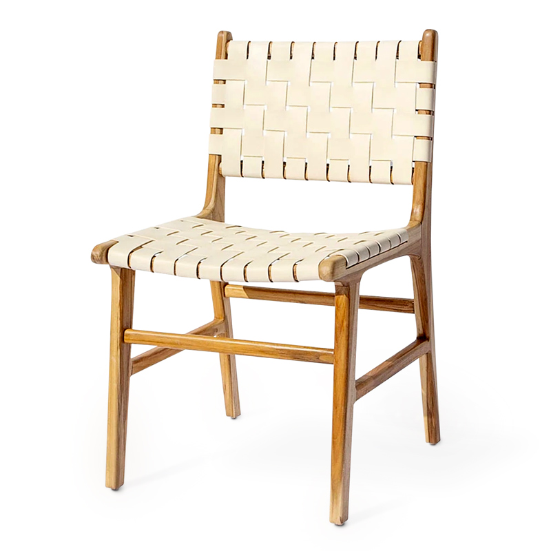 Oath | Teak & leather dining chair