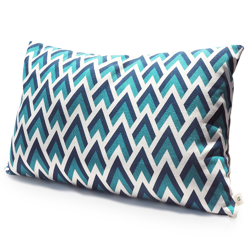 Peacock | Handmade linen cushion 65x40
