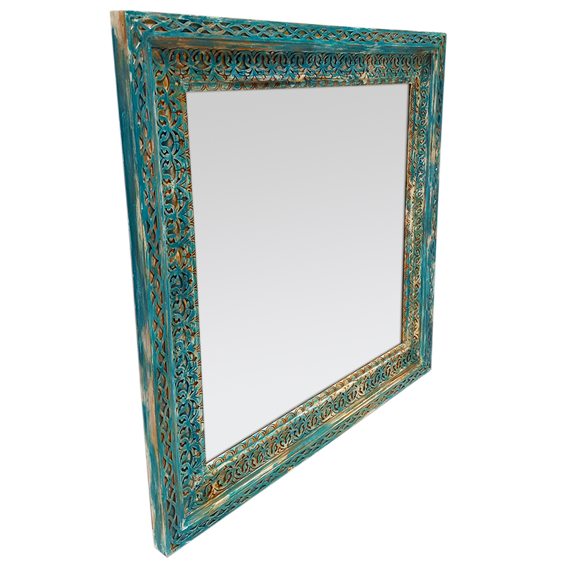 Rise | Teak hand-carved mirror