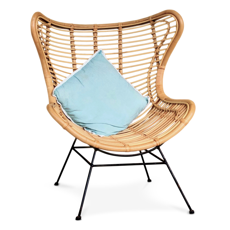 Smile | Rattan & iron lounger