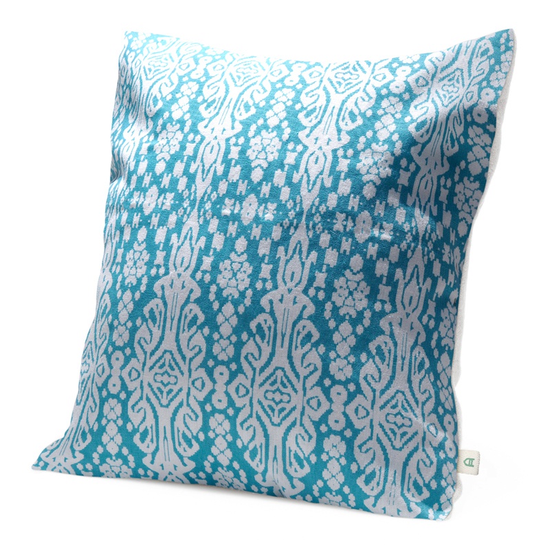 Aqua | Handmade linen cushion 45x45