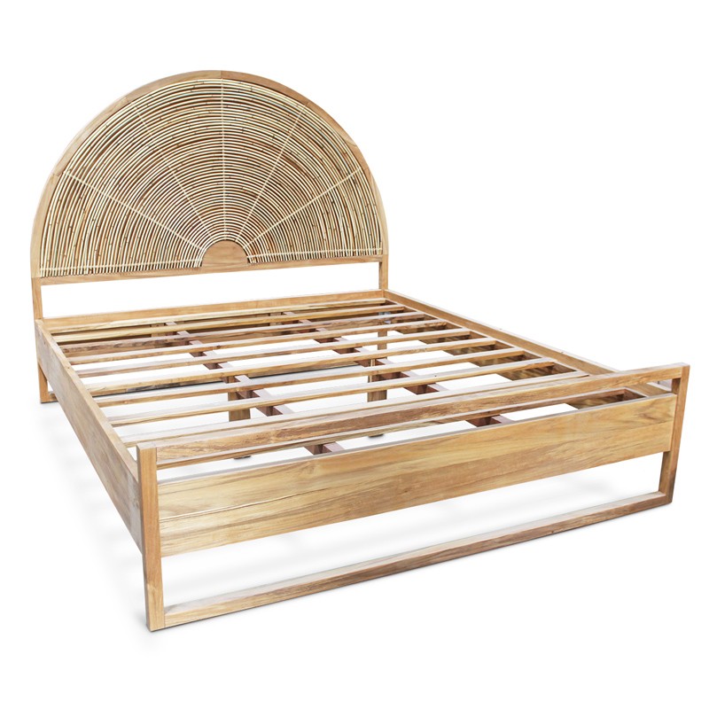 Arise | Teak & Rattan Bedframe