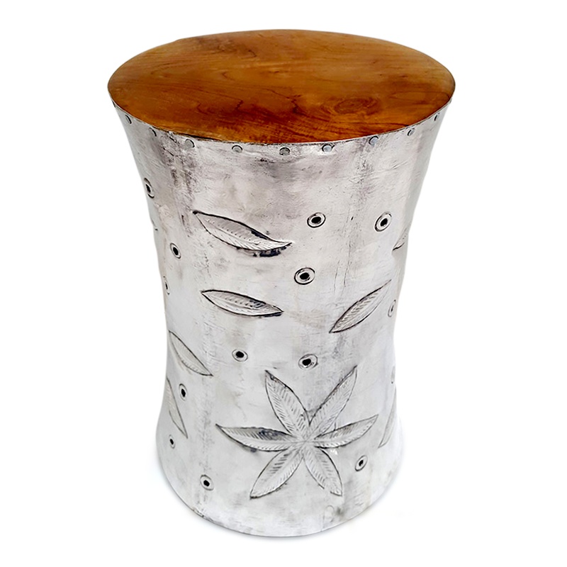 Azur | Teak and aluminium stool