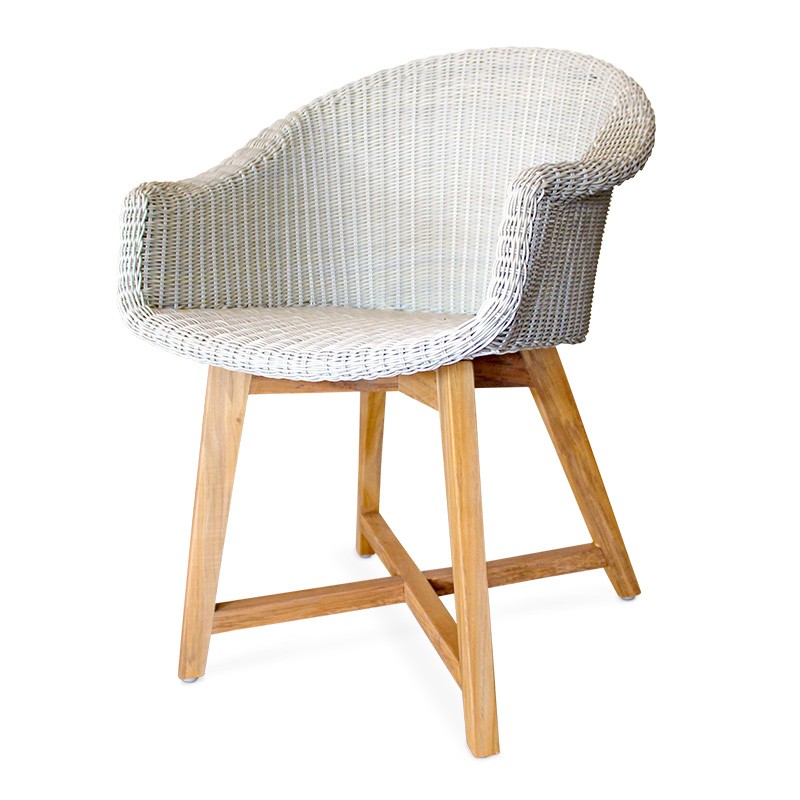 Conch | Teak & Wicker Dining Chair