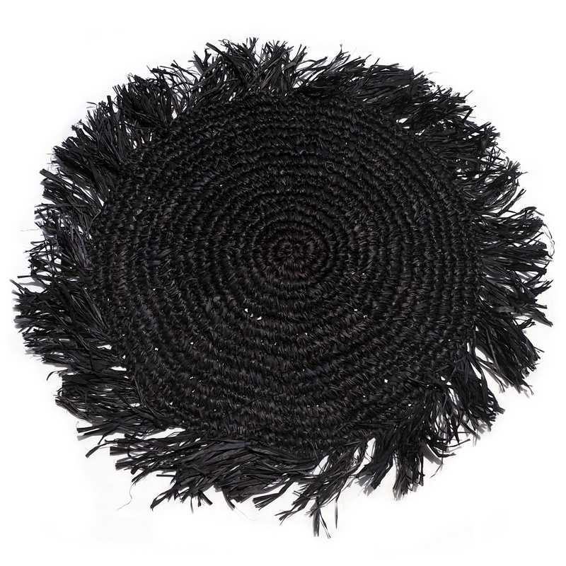 Dahlia | Black Raffia Placemat
