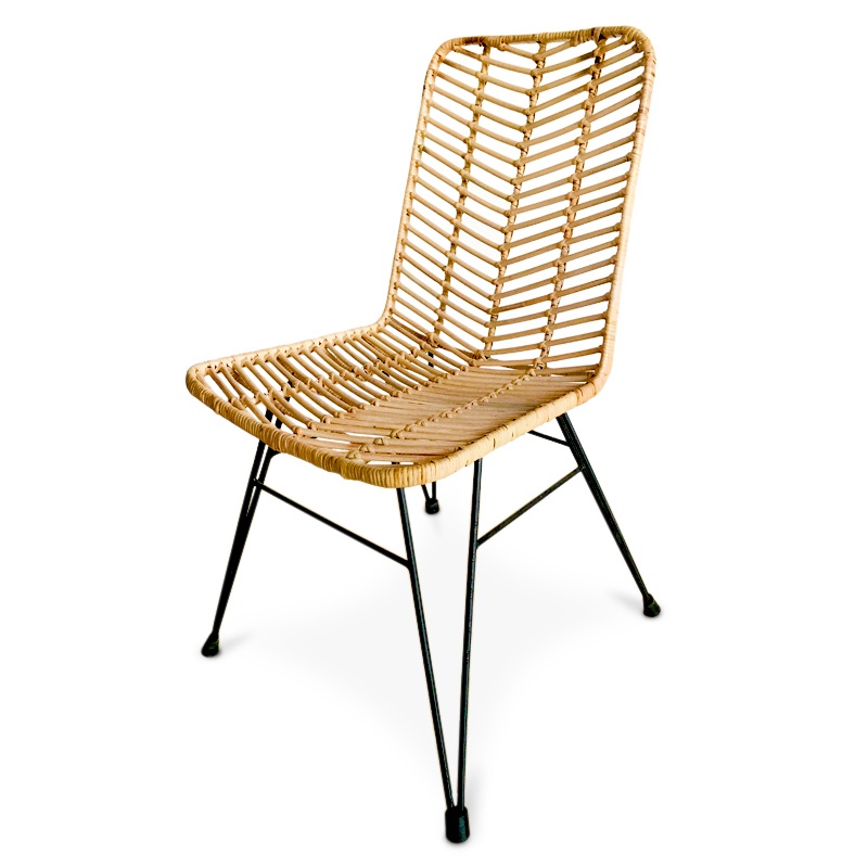 Goddess | Rattan & iron dining chair