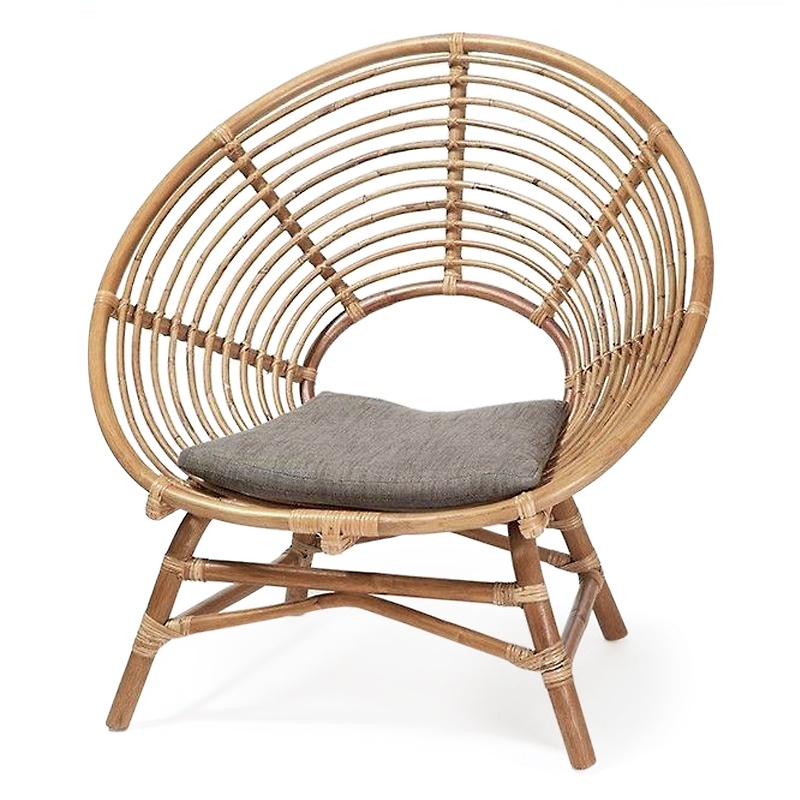 Harmony | Rattan & linen lounger