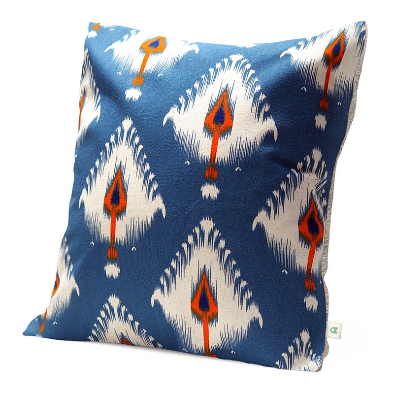 Ikat | Handmade linen cushion 45x45