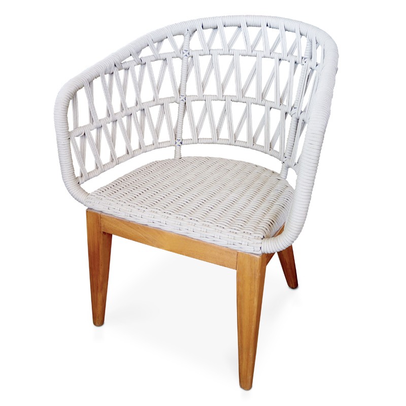 Lattice | Teak & rope dining chair
