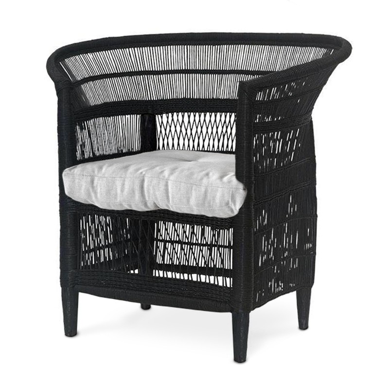 Malawi | Black Rattan Lounger