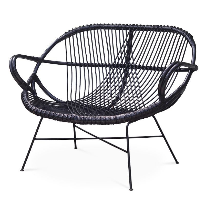 Mandala | Rattan & iron lounger
