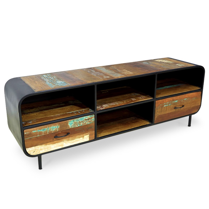 Now | Teak & metal TV console