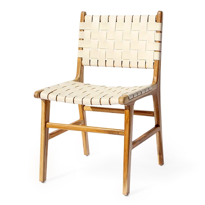 Oath | Teak & leather dining chair