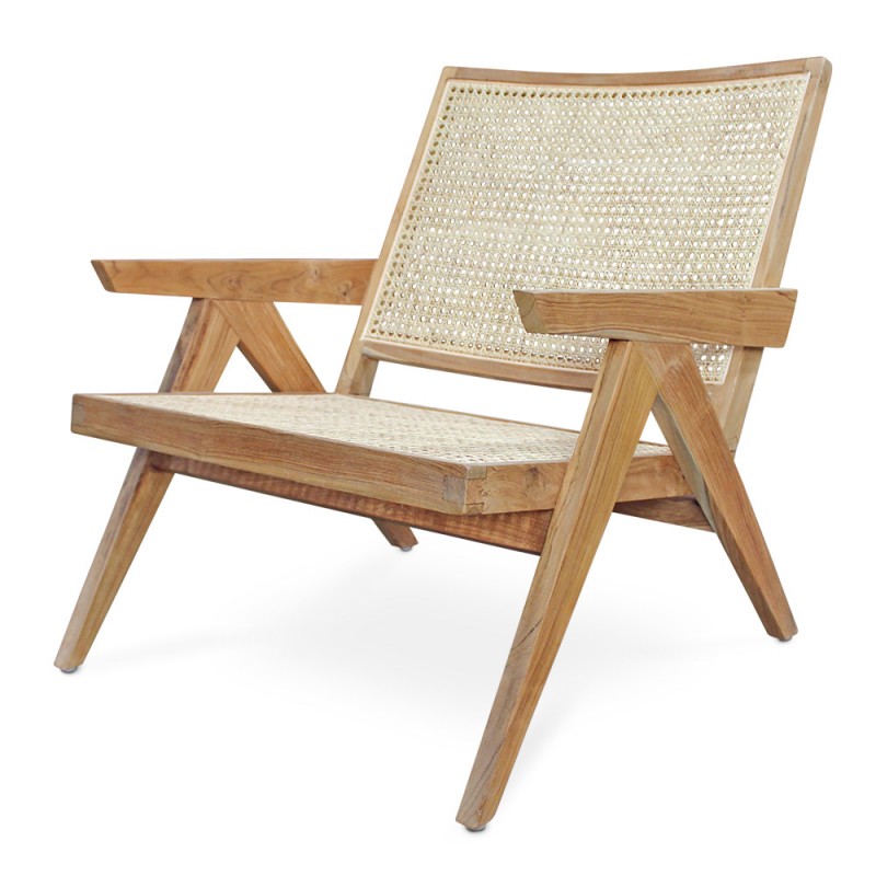 Repose | Rattan & Teak lounger