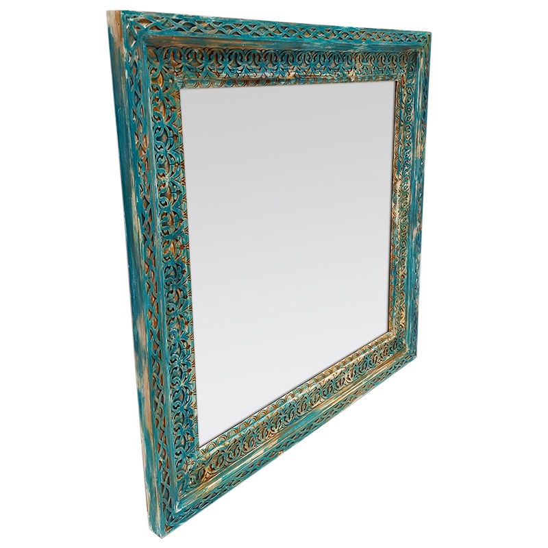 Rise | Teak hand-carved mirror