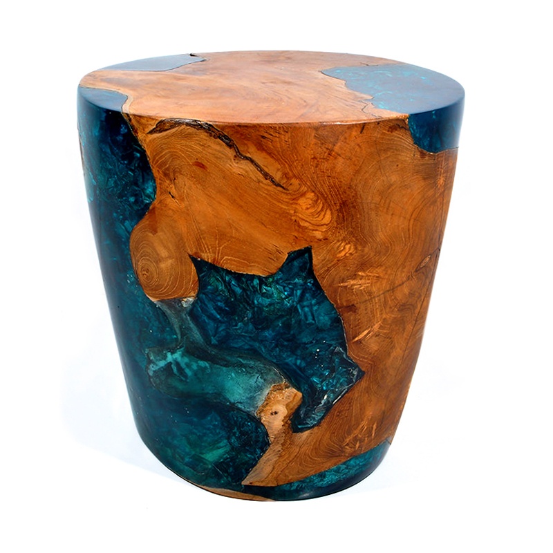 River | Resin & teak root side table