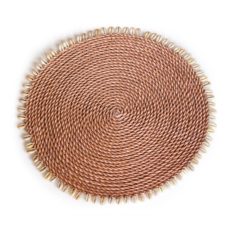 Seashell | Rose rattan placemat
